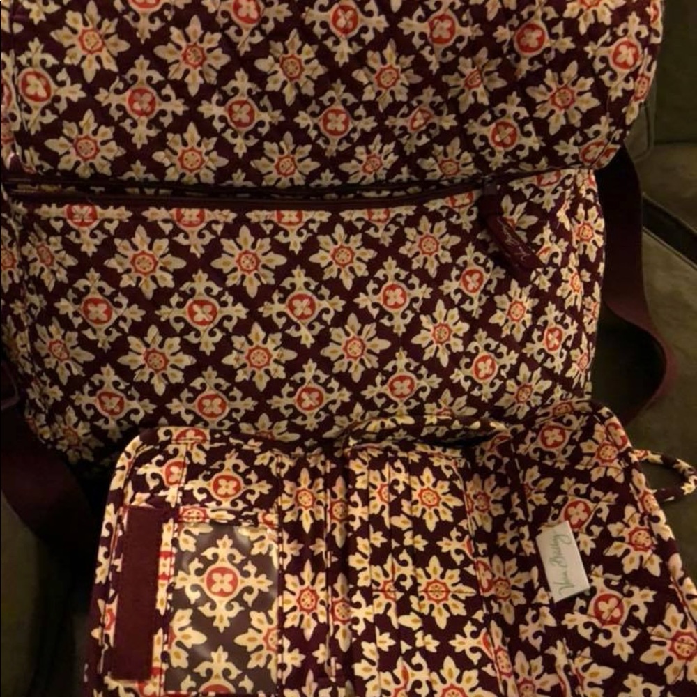 Vera Bradley laptop bag w/ crossbody wallet